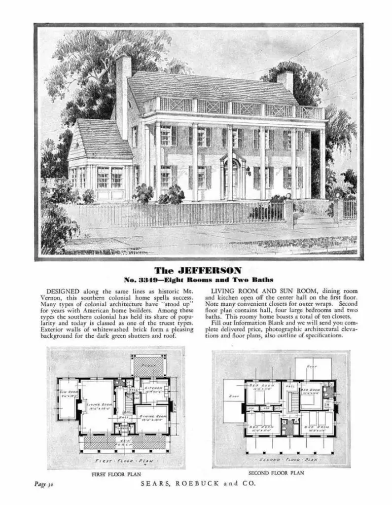 Prefabricated "kit homes" featured in the Sears Modern Homes catalog between 1908 and 1940