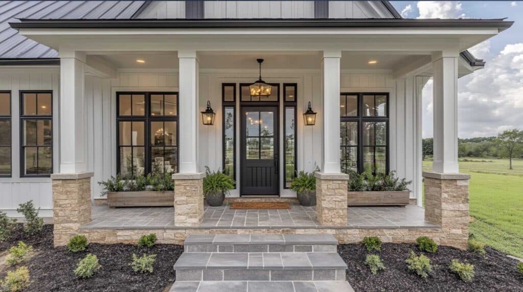 a front porch of a house
