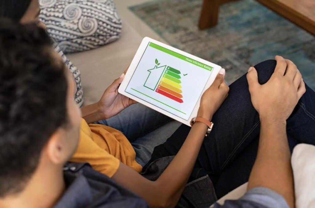 a person holding a tablet with a diagram on it